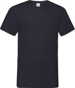 Fruit of the Loom SC22V - T-shirt til mænd i bomuld med V-hals Black