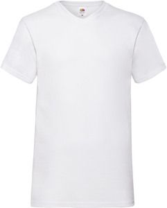 Fruit of the Loom SC22V - T-shirt til mænd i bomuld med V-hals White