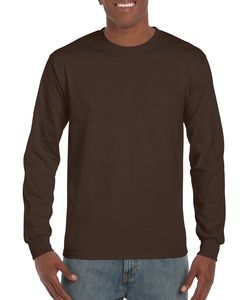 Gildan GI2400 - Langærmet herre t-shirt 100% bomuld Dark Chocolate