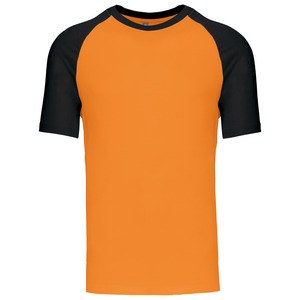 Kariban K330 - Base Ball Tofarvet kortærmet T-shirt Orange/Black