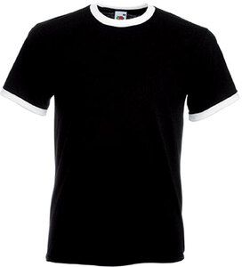 Fruit of the Loom SC61168 - Tofarvet t-shirt til mænd Black/White