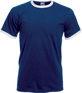Fruit of the Loom SC61168 - Tofarvet t-shirt til mænd Navy/White
