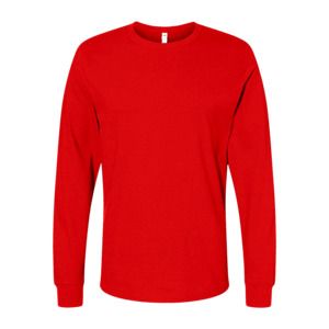 Fruit of the Loom SC4 - Langærmet mænds bomuldssweatshirt Red
