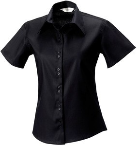 Russell Collection RU957F - Ikke-jern kortærmet skjorte Black