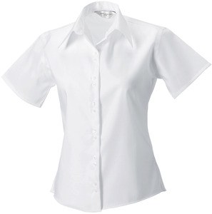 Russell Collection RU957F - Ikke-jern kortærmet skjorte White