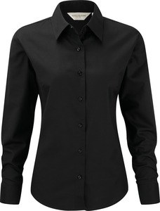 Russell Collection RU932F - Langærmet Oxford skjorte Black