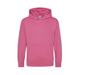 AWDIS JUST HOODS JH01J - Sweatshirt med hætte til børn Candyfloss Pink