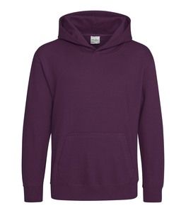 AWDIS JUST HOODS JH01J - Sweatshirt med hætte til børn Plum