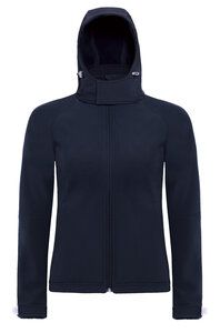 B&C B630F - Softshell med hætte Black