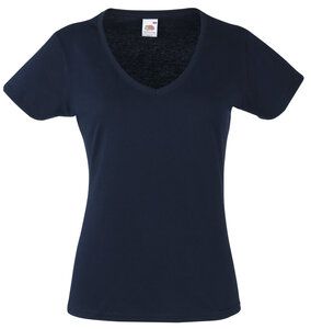 Fruit of the Loom SS047 - T-shirt med V-udskæring til kvinder Deep Navy