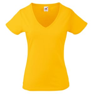 Fruit of the Loom SS047 - T-shirt med V-udskæring til kvinder Sunflower