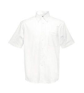 Fruit of the Loom SS112 - Kortærmet Oxford skjorte White