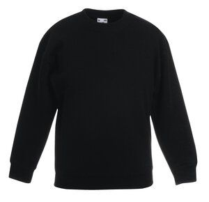 Fruit of the Loom SS201 - Klassisk 80/20 indbygget ærmet sweatshirt Black