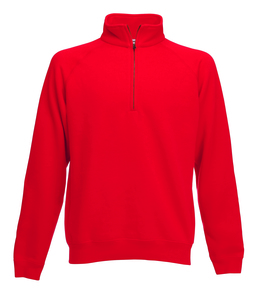 Fruit of the Loom SS830 - 1/4 Premium 80/20 sweatshirt med lynlås Red