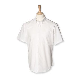 Henbury HB515 - Klassisk kortærmet Oxford -skjorte White