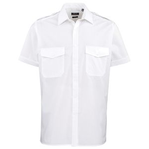 Premier PR212 - Kortærmet pilotskjorte White