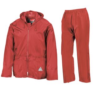 Result RE95A - Tyk vandtæt jakke / buksesæt. Red