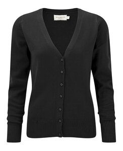 Russell J715F - Cardigan med V-udskæring Black