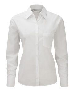 Russell J934F - Let pleje langærmet polyester / bomuld poplin skjorte