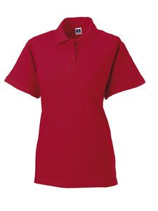 Russell J569F - Klassisk 100% bomuld Pique poloshirt Classic Red