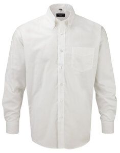 Russell Collection R-932M-0 - Ls Oxford skjorte White
