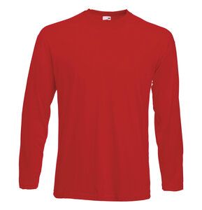 Fruit of the Loom 61-038-0 - Langærmet T-shirt til mænd 100% bomuld Red