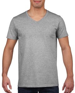 Gildan 64V00 - T-shirt til mænd med V-hals 100% bomuld Sport Grey (RS)
