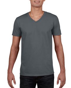 Gildan 64V00 - T-shirt til mænd med V-hals 100% bomuld Charcoal