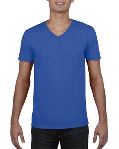 Gildan 64V00 - T-shirt til mænd med V-hals 100% bomuld Royal blue