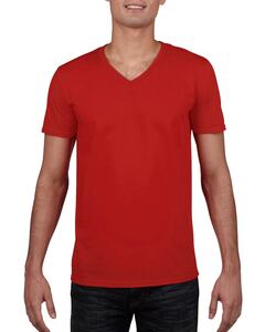 Gildan 64V00 - T-shirt til mænd med V-hals 100% bomuld Red