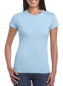 Gildan 64000L - RingSpun kortærmet t-shirt til kvinder Light Blue