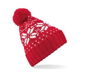 Beechfield BC456 - Fair Isle Snowstar -hue Classic Red / White