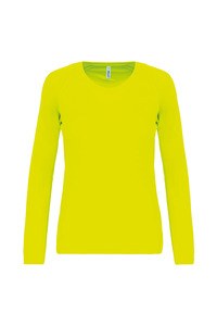 Proact PA444 - Langærmet sportst-shirt til kvinder Fluorescent Yellow