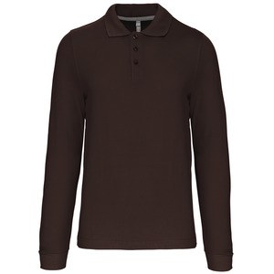 Kariban K243 - Langærmet poloshirt Chocolate