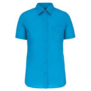 Kariban K548 - JUDITH - LADIES' SHORT SLEEVE EASY CARE POLYCOTTON POPLIN SHIRT Bright Turquoise