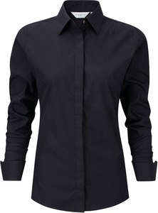 Russell Collection RU960F - Langærmet skjorte til kvinder Black