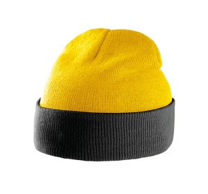 K-up KP514 - To-tonet hat med revers Yellow / Black