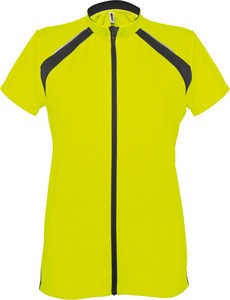 Proact PA448 - Kortærmet cykeltrøje til kvinder Fluorescent Yellow / Black