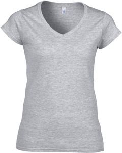 Gildan GI64V00L - T-shirt til kvinder med V-hals Sport Grey