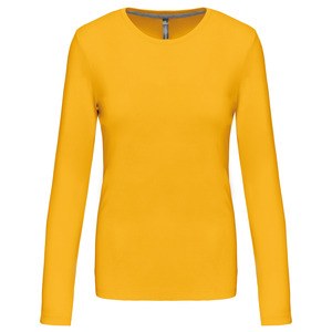 Kariban K383 - LADIES' LONG SLEEVE CREW NECK T-SHIRT Yellow