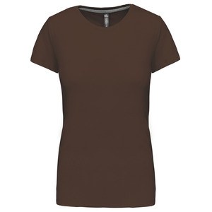 Kariban K380 - Kvinder med rund hals og kortærmet T-shirt Chocolate