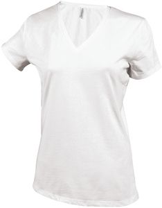 Kariban K381 - Kvinder med kortærmet T-shirt med V-hals White