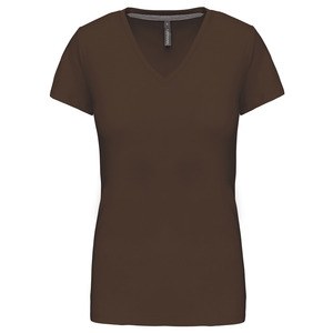 Kariban K381 - Kvinder med kortærmet T-shirt med V-hals Chocolate