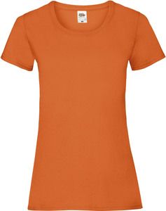 Fruit of the Loom SC61372 - T-shirt i bomuld til kvinder Orange