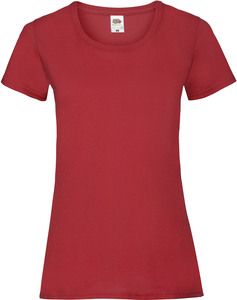 Fruit of the Loom SC61372 - T-shirt i bomuld til kvinder Red