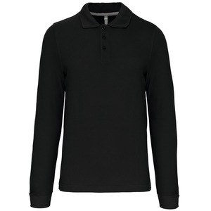 Kariban K243 - Langærmet poloshirt Black/Black