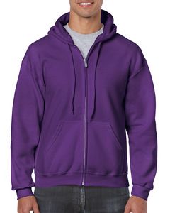 Gildan GI18600 - Sweatshirt med lynlås til mænd med hætte Purple