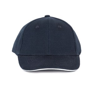 K-up KP042 - Orlando Kids - Children's 6 Panel Cap Navy/ White