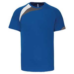 Proact PA436 - Unisex kortærmet sportst-shirt Sporty Royal Blue / White / Storm Grey
