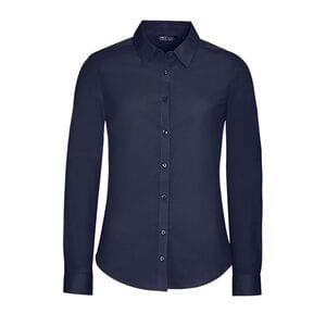 SOL'S 01427 - Langærmet skjorte til kvinder Blake Dark Blue